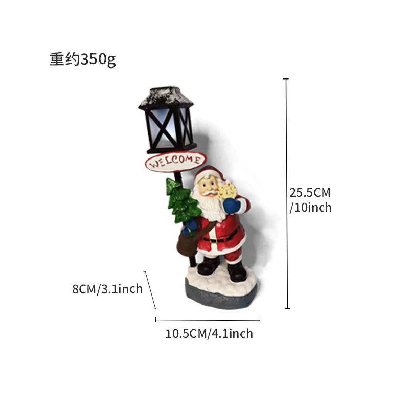 New Night Lights Santa Claus Ornaments Resin Crafts Creative Home Desktop Decoration Gift
