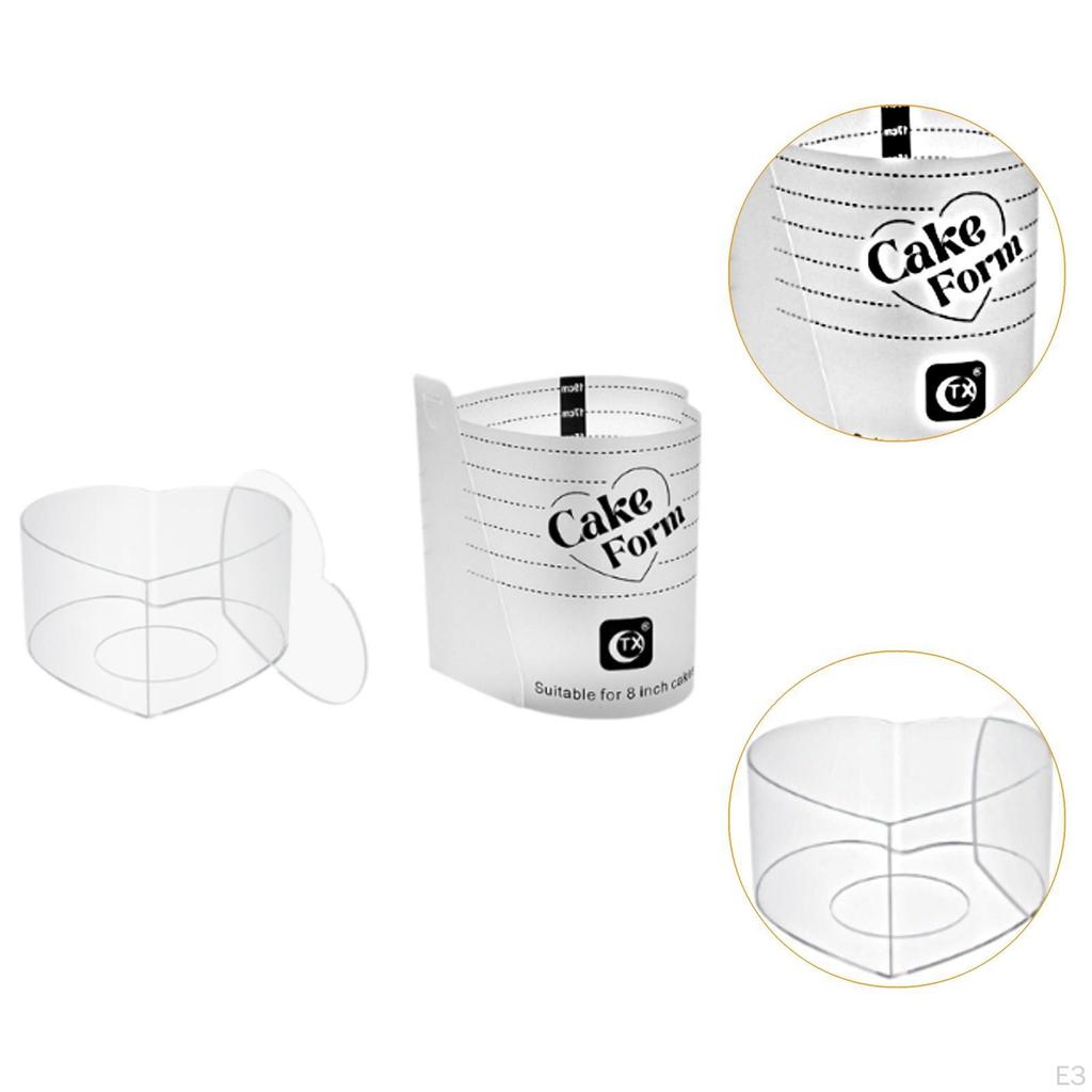 Heart Shape Cake Base Acrylic Mousse Ring for Bakery Restaurant Kitchen