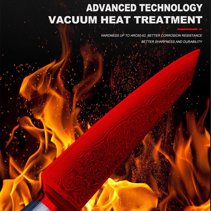 8palcové kuchyňské nože šéfkuchaře 67 vrstev Damašková ocel Krájení masa na zeleninu Nůž Gyutou s rukojetí G10 Nůž na vaření Dárek GRANDSHARP