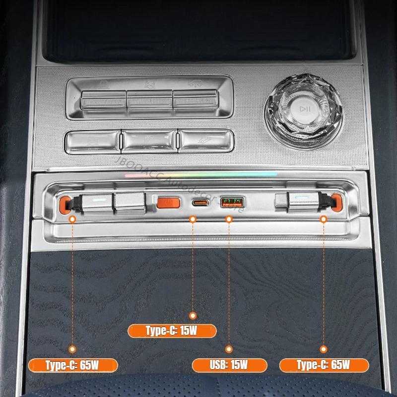 For Geely Zeekr 9X 2025 2026 Central Control Charger Expansion Docking Station Super Fast Charge Electric Vehicle Accessories
