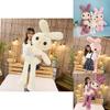 Large Plush Rabbit Toy Pillow Adorable Soft Stuffed Bunny Doll For Kids Gifts