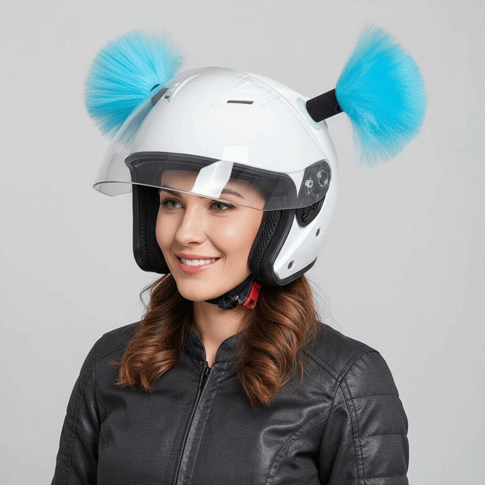 2 ks/Sada Samolepicí copánky na motocyklovou helmu pro motocyklovou cyklistiku lyžování