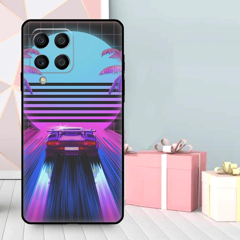 Neon Retrowave 80s Vintage Art Case For Samsung Galaxy M56 M52 M32 M53 M16 M11 M21 M31 M35 M12 M13 M14 M15 M36 M55 M34 M54