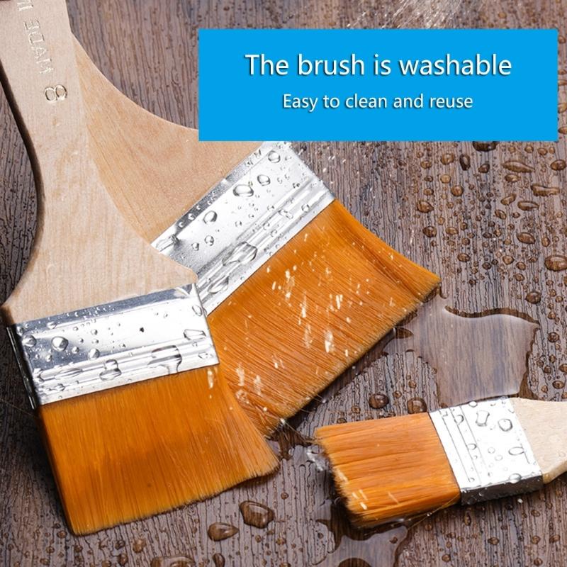 Pack of 10 Small Paint Brushes with Soft Bristles Wood Handle Include 1 Pair Gloves for Edges Painting Wall and Cabinets