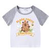 Kids' Summer Color Block Two-Piece Set: Casual T-shirt & Shorts