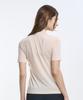 2ELA Ice Smoothie Women'S Polyester Cooling Striped Mock Neck Short Sleeve T-Shirt 4 Colors