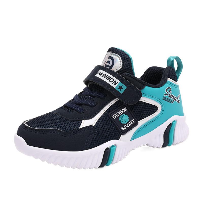 Children's sports shoes 2025 spring and autumn new boys' shoes breathable double net running shoes non-slip and wear-resistant