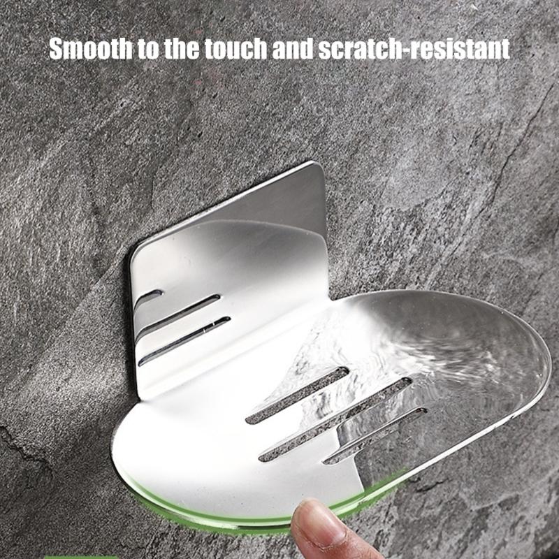 Rusts Proof Stainless Steel Soap Dish Bathroom Organizers Wall Mounted Soap Tray For Shower Countertop Kitchen Storage