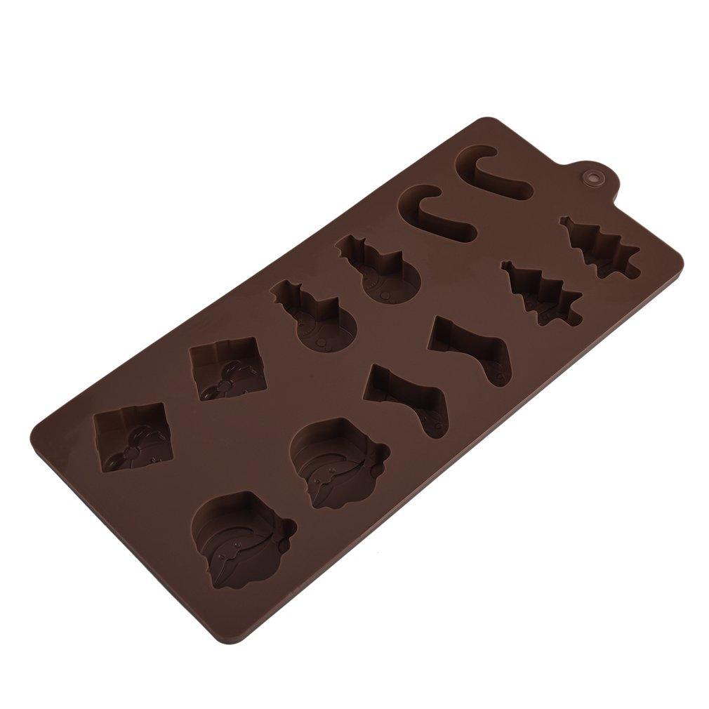 2 PCS Ungfu Mall 12 Grid 6 Patterns Christmas Chocolate Cake Jelly Ice Silicone Fondant DIY Mould Baking 2 PCS Ungfu Mall 12 Grid 6 Patterns Christmas Chocolate Cake Jelly Ice Silicone Fondant DIY Mould Baking