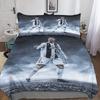 Football star bed sheet set, suitable for adult fans, microfiber down duvet cover, zippered pillowcase, 3D printed pattern