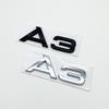 3D Flat Letters ABS Emblem 2.0TDI 35TFSI 40TFSI for Audi A3 S3 Car Trunk Lid Nameplate Badge Logo Sticker Chrome Glossy Black