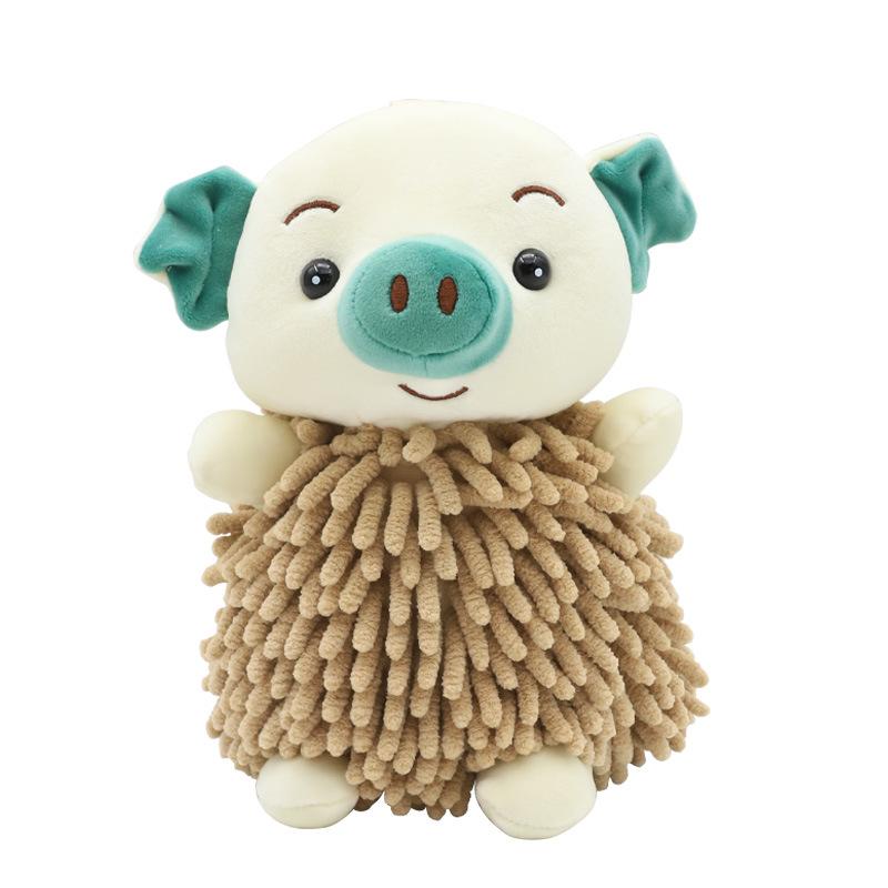 Cartoon Elephant Chenille Plush Toy & Absorbent Hand Towel