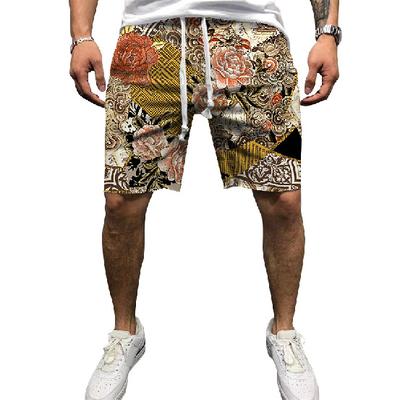 European And American Men'S Summer New 3D Printed Drawstring Loose Sports Shorts Men'S Beach Pants