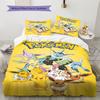 Povlečení s motivem Pokémonů Domácí dekorace Narozeninový dárek (1 * povlak na peřinu + 2 * povlak na polštář, bez jádra)