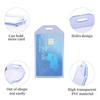 Heavy Duty Id Card Badge Holder, Hard Plastic Vertical Silicone Soft Clear Pvc Card Holder Name Tag Holder 57X102Mm