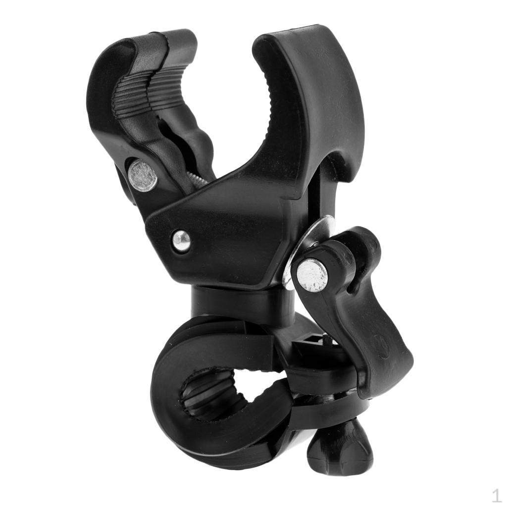 Universal Bicycle Bike Torch Lamp Flashlight Mount Bracket Holder Black