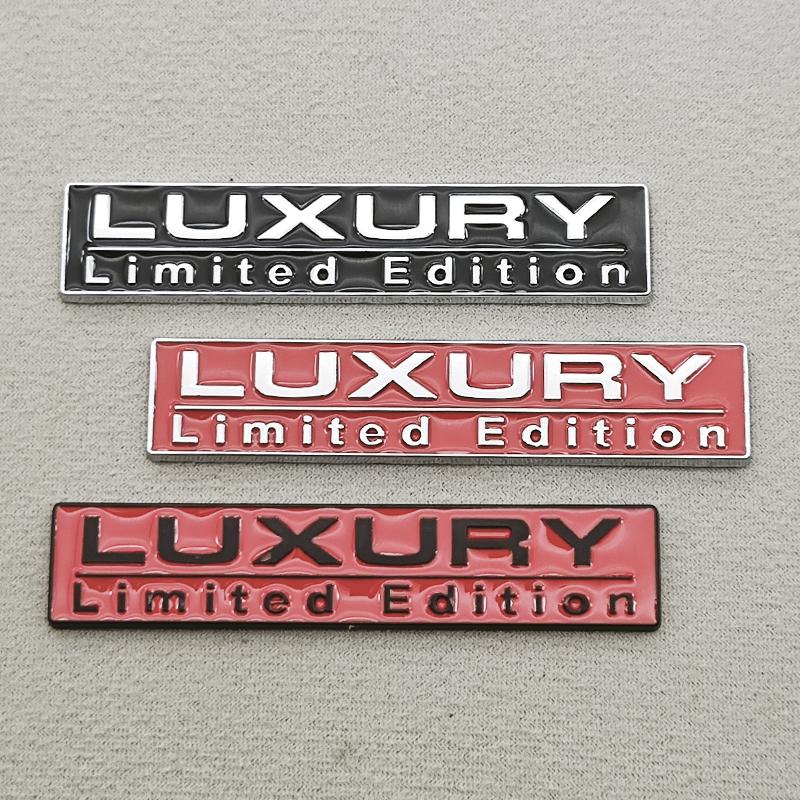 3D Chroom Metaal Auto Sticker Luxe Logo Beperkte Editie Achterkoffer Badge Embleem Decoratieve Sticker Universele Auto Montage Accessoires