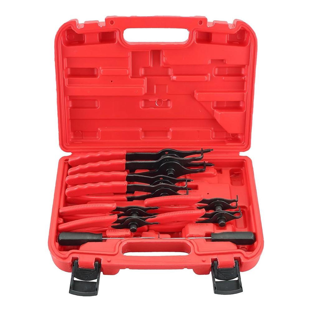Snap Ring Plier Set 11PCS Straight & Bent Retaining Ring Pliers with Hook & Pick Heavy Duty Internal External Pliers