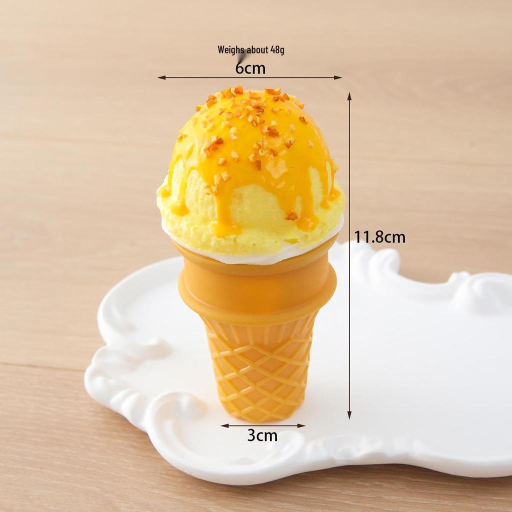 PU Ice Cream Model Prop: Chocolate Popsicle, Sundae, Cone Display Decoration