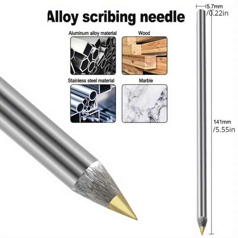 Alloy Scraper Pen Cutting Marker Tungsten Carbide Scraper Pen Metal Wood Glass Tile Metalworking Hand Tools Carpentry