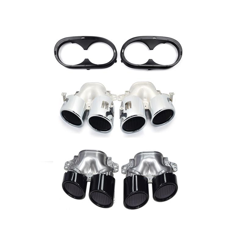 Black Dual/Quad Exit Tailpipe for Mercedes-Benz A-Class A200 A220 W177, A35, A45, AMG Rear Lip