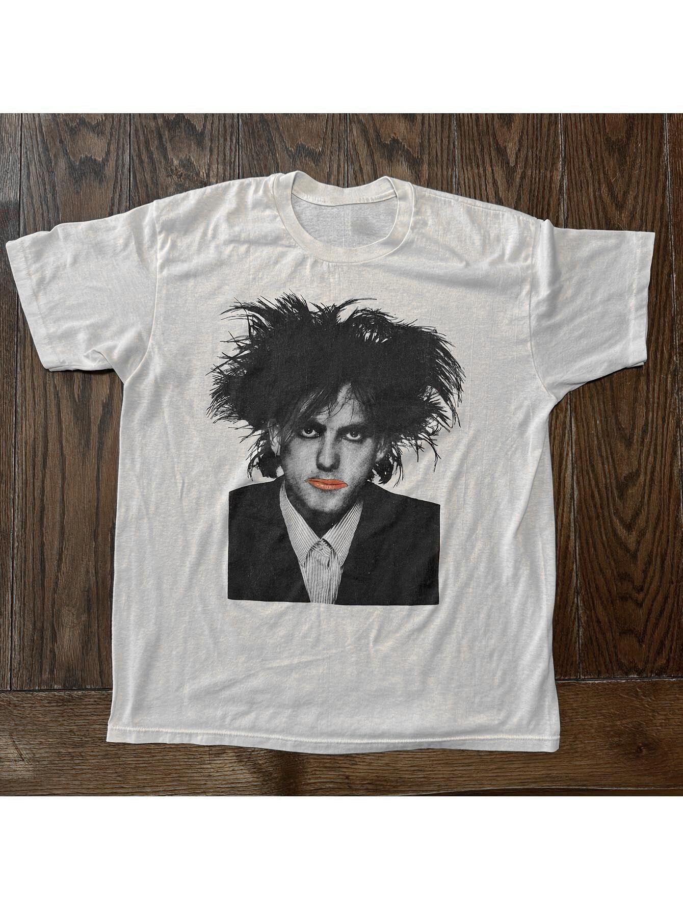 Men S Vintage Cure T-Shirt | Official Robert Smith Red Lips Graphic Tee L