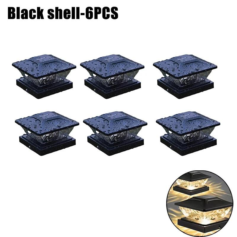 Outdoor Solar Post Cap 2 Modes Fence Light LED Post Lamp Solar Powered Waterproof For Wood Posts Yard Garden Outside