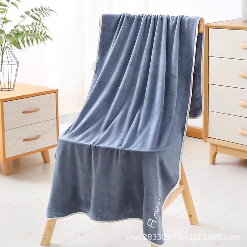 

Towels, bath towels do not absorb water and shed hair 35 * 75cm thickened hemming, adult bathing, dry for men and women 35*75cm [towel about 100g] серый
