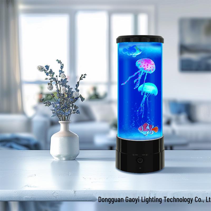 LED Jellyfish Night Light: USB-Powered Bedside Table Lamp for Home & Bedroom, Perfect for Atmosphere & Christmas Decor
