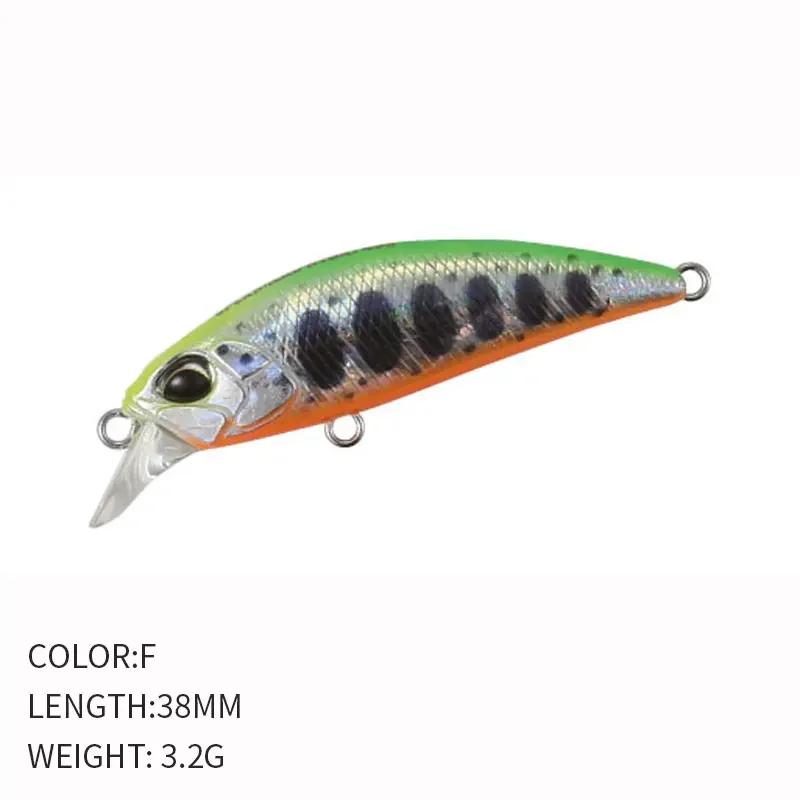 ALASICKAHot 38mm 3.2g Mini Sinking Minnow Fishing Lures Jerkbaits Peche Artificial Bait Wobbler Lure for Trout Bass Carp Fishing