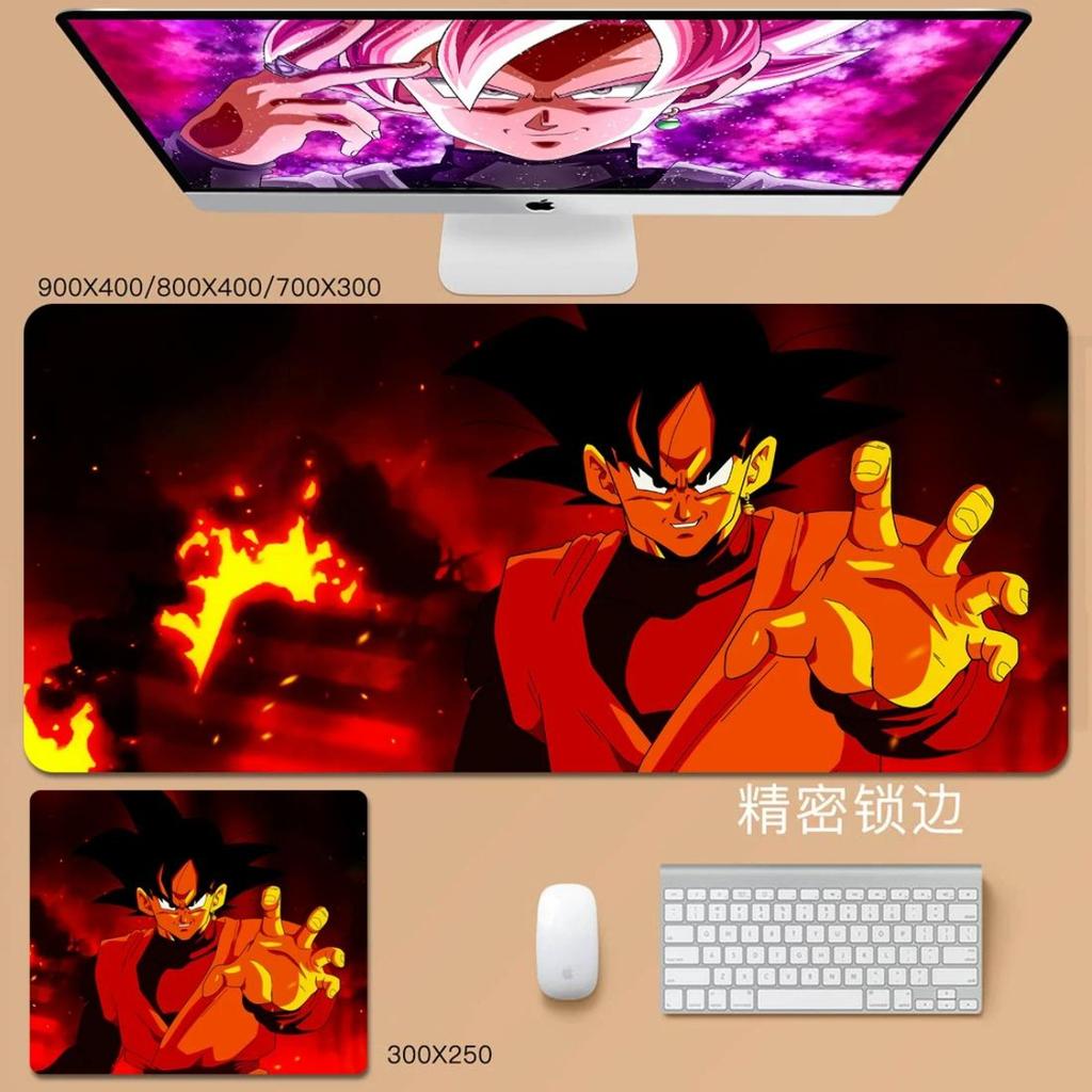 Laptop-Mauspad Dragon Ball Animation Son Goku Leder-Mauspad Cartoon Vegeta Bulma Broly Großes Tastaturpad Schüler Lernen Schreiben Schreibtischunterlage