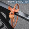 Lucchetto per bici con chiavi Lucchetto per cavo per cani simpatico biscotto Lucchetto per bicicletta antifurto rivestito in silicone per porta del casco della bici Skateboard