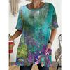 Women's Summer Short Sleeved T-shirt, 3D Printed Pocket T-shirt, Casual Plus Size T-shirt