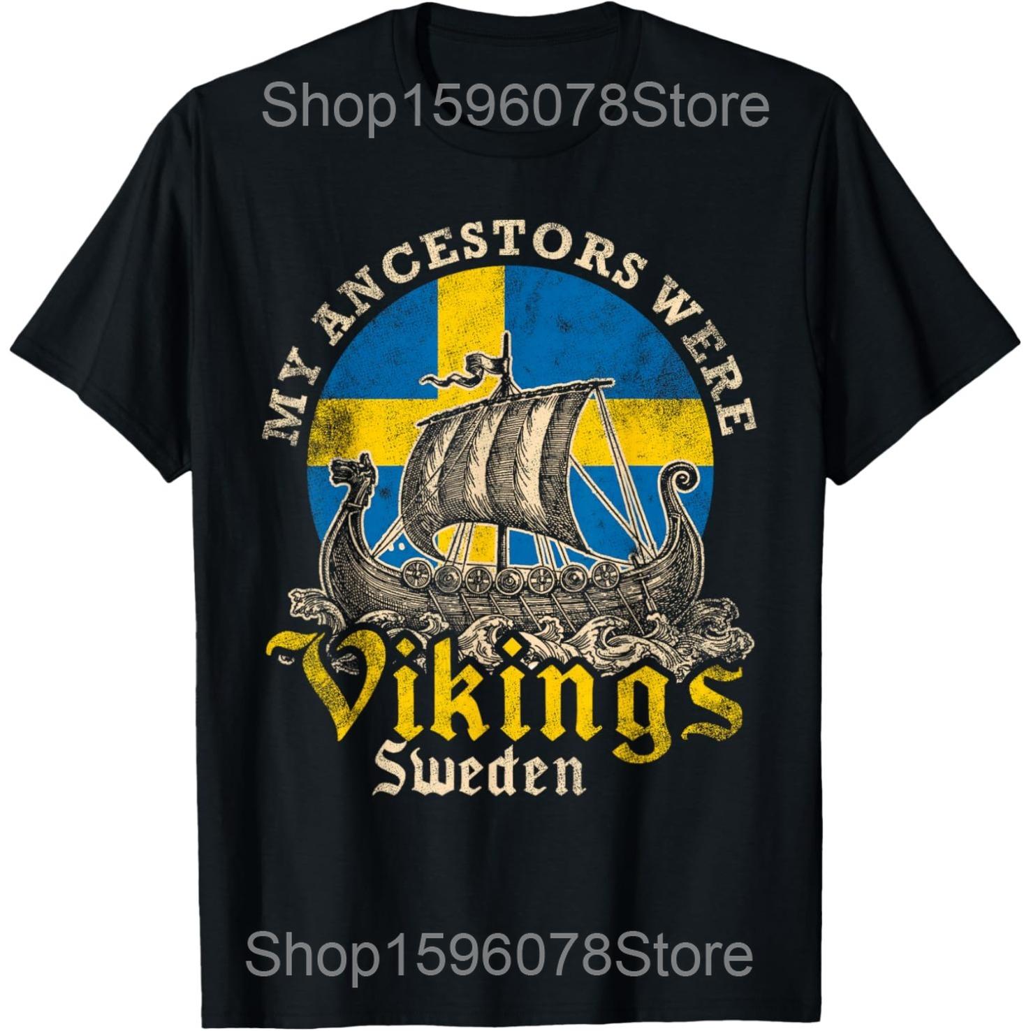 

Funny Sweden Gift Flag Sverige Vintage Swedish T Shirts Men Cotton Humor Streetwear Tee Shirt Short Sleeve Unisex Loose Clothing 4XL