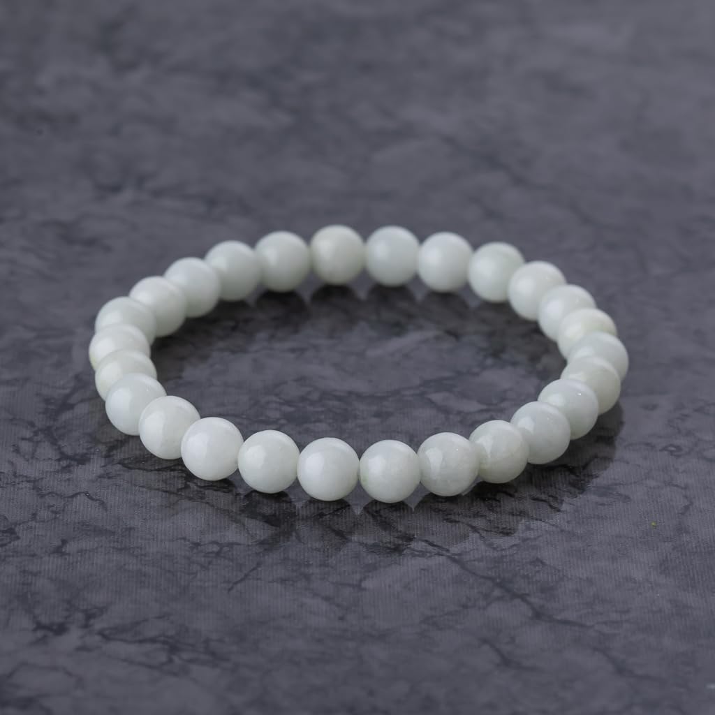 13cm White Itoigawa Natural Jadeite Japanese National Jomon Power Stone Jadeite Workshop Special Paulownia Wood Quality Certificate ABR0882 (6mm