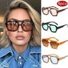 Car Sunglasses 4set Women Oversized Square Sunglasses Fashion Double Bridges Sun Glasses Female Luxury Design Lady Eyewear UV400