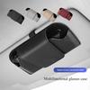 Visera de Sol de Cuero Vacuno Soporte para Gafas Cuero Premium Resistente al Desgaste Caja Protectora para Gafas de Sol Estuche de Almacenamiento para Gafas de Auto