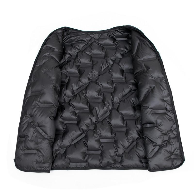 Zimní pánská péřová bunda z pravé kůže bílá kachní prachová výplň Přírodní límec z liščí kožešiny Plus hnojivo Plus vel.