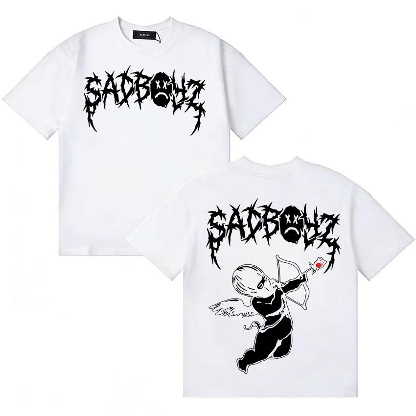 Rapper Junior H Sad Boyz Ya No Quiero Nada T Shirt Unisex Women Fashion Short Sleeve Double Sided Print Pop Oversized Tee Teenagers