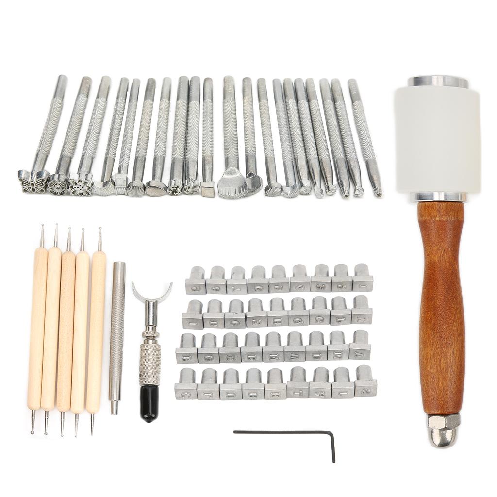 Leather Sculpture Stamping Tools Incisive DIY Durable Sturdy Convenient Leather Working Tools