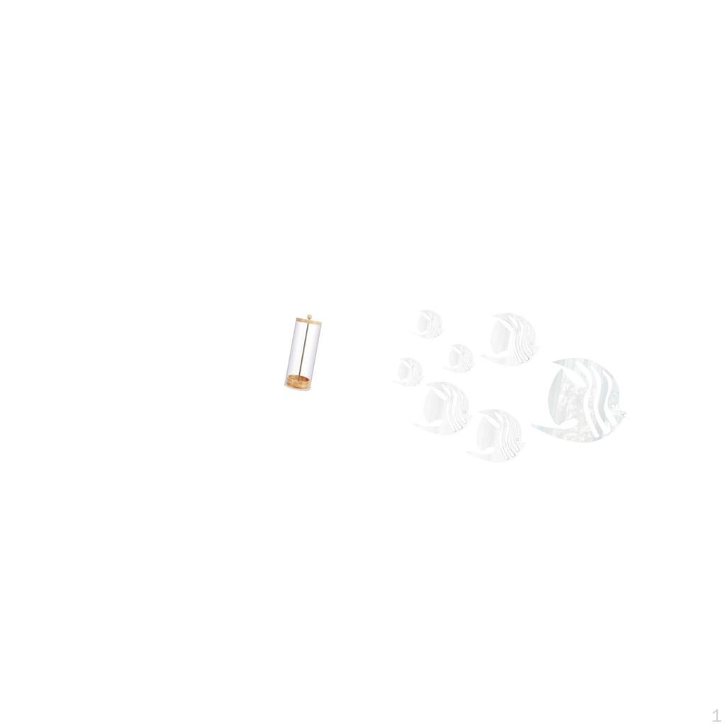Transparent Straw Organizer And Acrylic Mirror Fish Wall Decals for Counter Makeup Brushes Bar