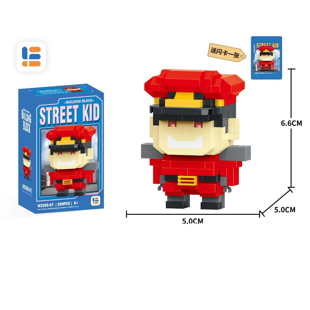 Anime Street Fighter Fighting Game Action Building Blocks KenMasters Hoshi Ryu ABS Kawaii Toys Building Blocks Gift For children
