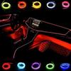 5M Car Environment El Wire LED USB Flexible Neon Interior Lights Car Decorative Accessories Dome Lights 6