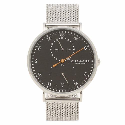 Coach Men's CHARLES 41MM Watch, 14602477, Black and Silver