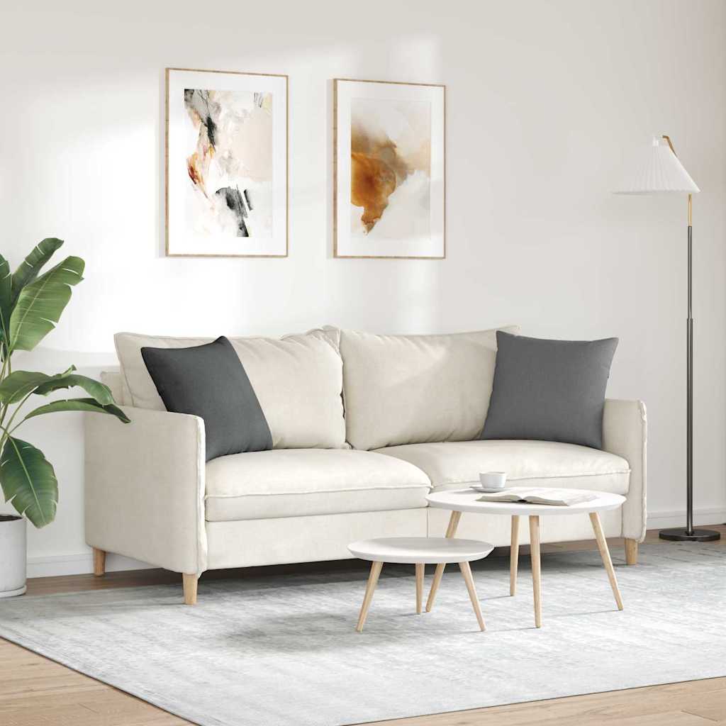 Sofa Cushions 2 Pcs Dark Grey 45 X 45 Cm Fabric