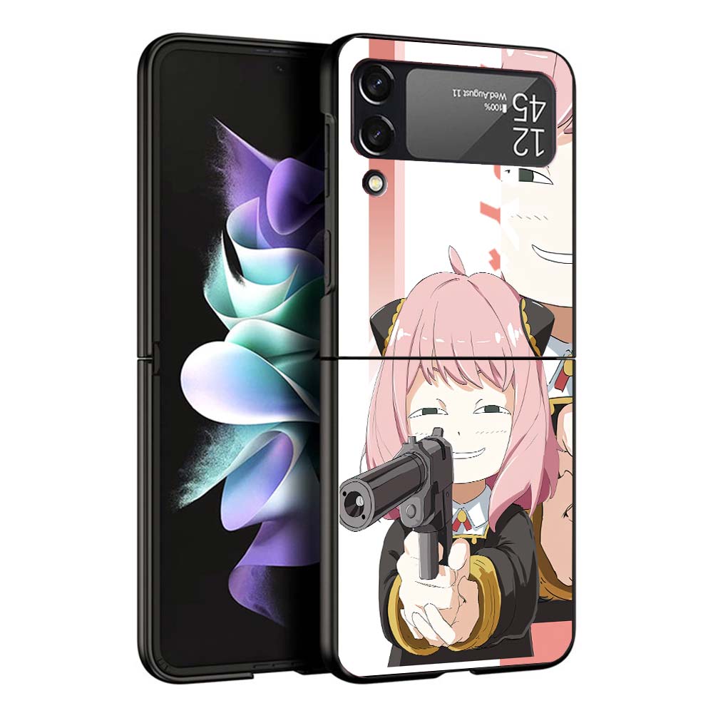 Spy Family Anya Cute Phone Case For Samsung Galaxy Z Flip7 Flip6 5G Flip5 Flip4 Flip3 ZFlip 7 6 3 4 5 Shockproof Back Cover Gala