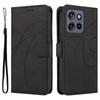 For Motorola Edge 50 Neo 5G/Moto S50 5G/Thinkphone 25 5G Case Stand Wallet Leather Phone Cover Curved Line Wrist Strap