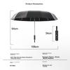 Fully Automatic Umbrella, Large Size, Reinforced And Thickened, Windproof Folding Umbrella, Sunshade Umbrella, 120 Ribs,
