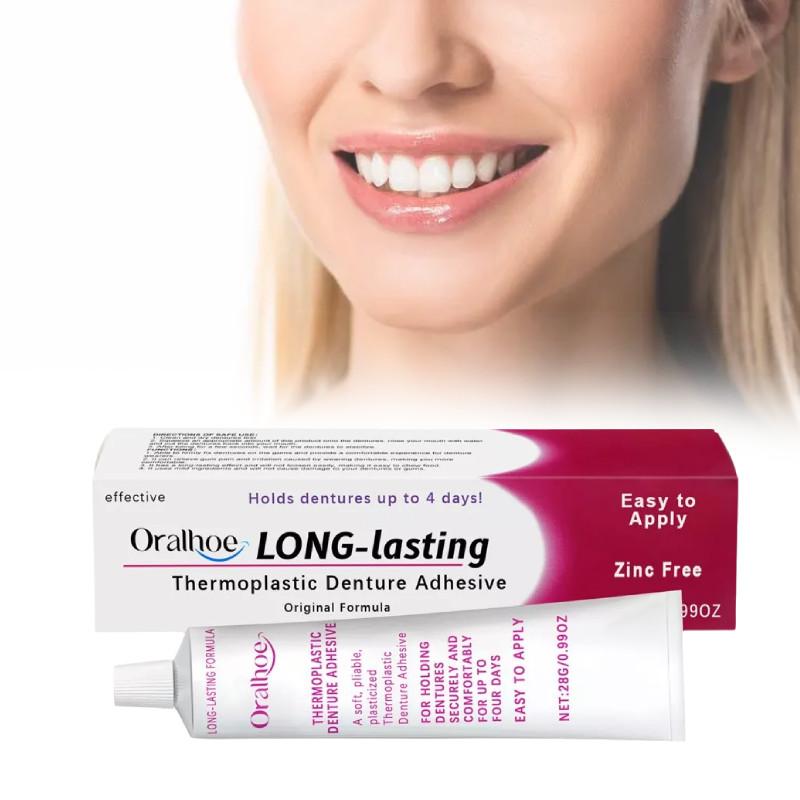 Adeziv pentru proteză Oralhoe Pentru confort sporit și fixare sigură pentru dinți artificiali