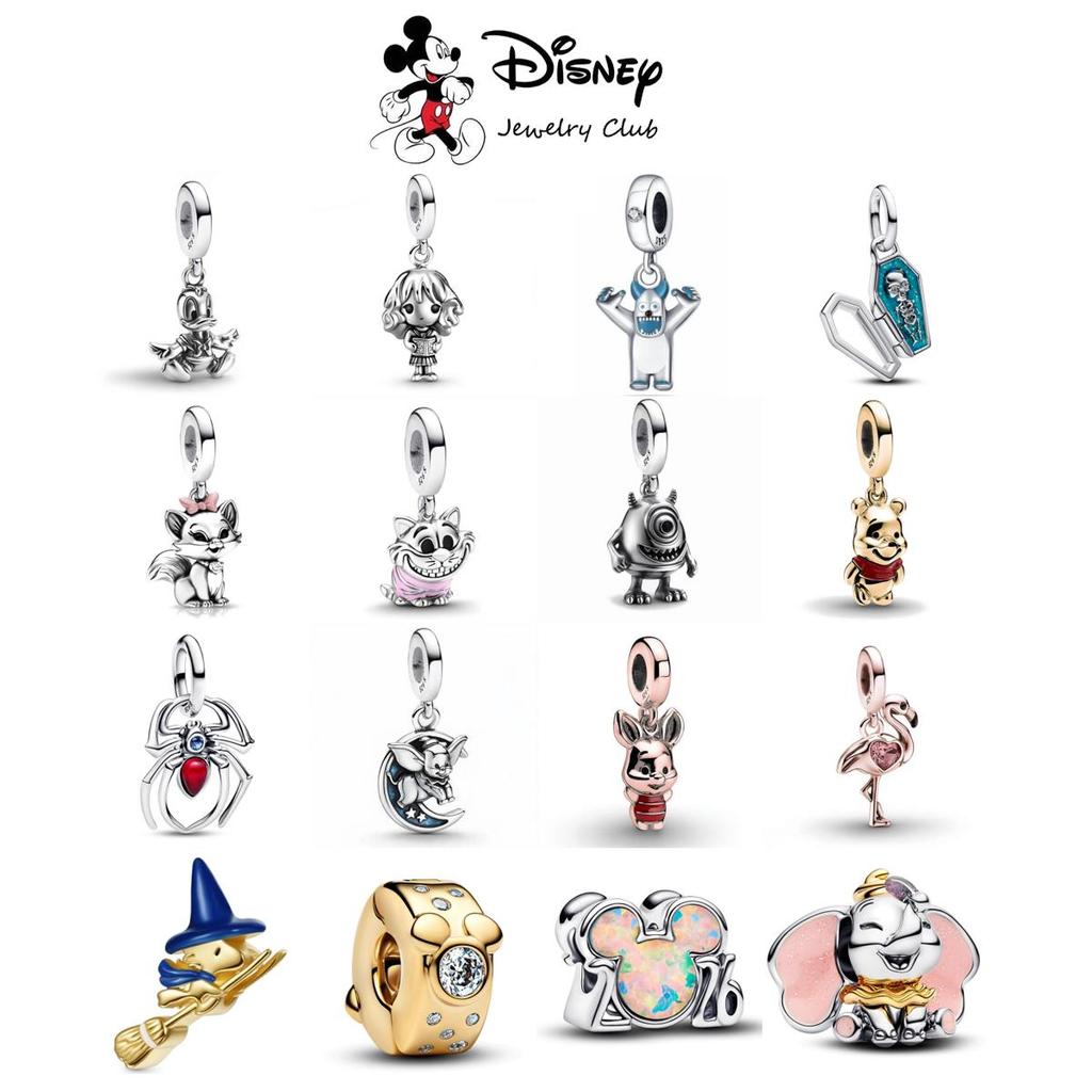 Charms Miniso Disney Coffin Cheshire Cat Dumbo Winnie Plata De Ley 925 Silver Jewelry Beads Bracelet For Women Trinkets
